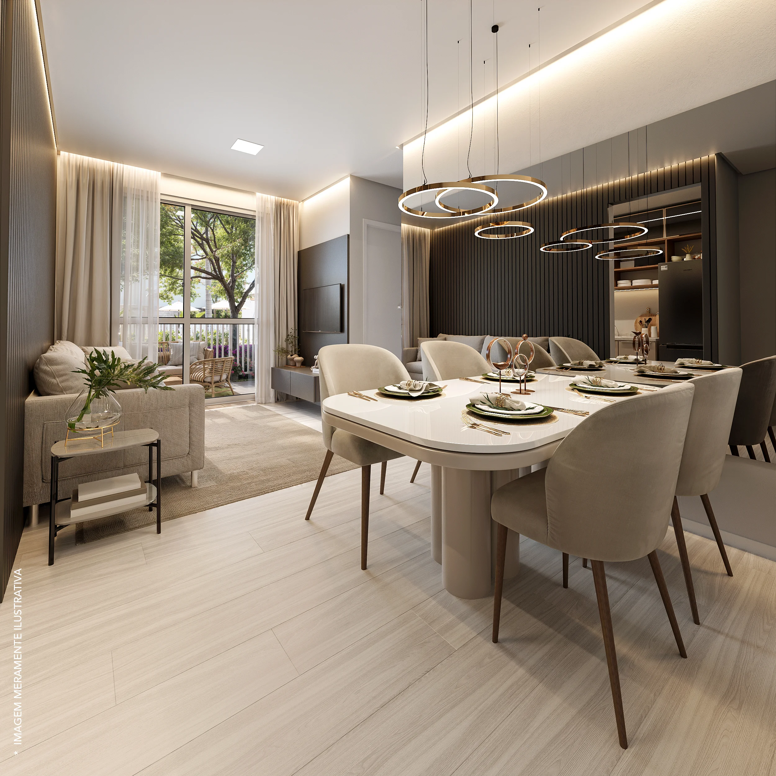 Sala de estar e jantar
